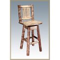 Montana Woodworks Montana Woodworks MWGCBSWSNR Glacier Country Barstool with Back & Swivel MWGCBSWSNR